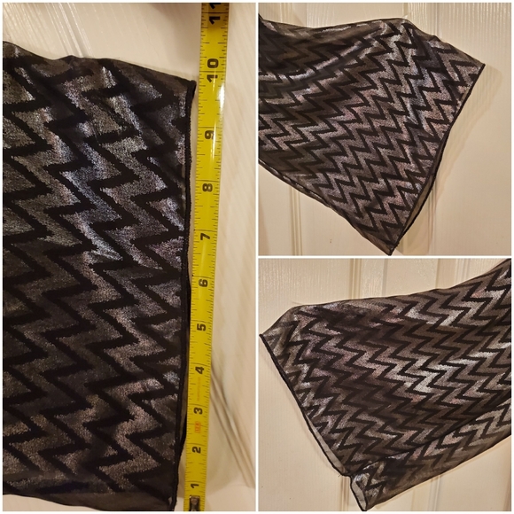 EUC Cool Gunmetal Metallic Blouse - Picture 5 of 8